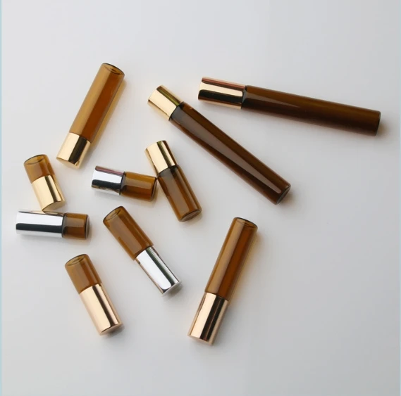 5ml 10ml Steel roller aluminium cap roll-on glass bottle for perfume deodorant bottle