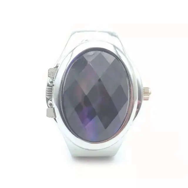 Colorful Leopard Style Easy To Open Cover Japan Movement Quartz Watch Luxury Diamond Men Finger Ring Watch