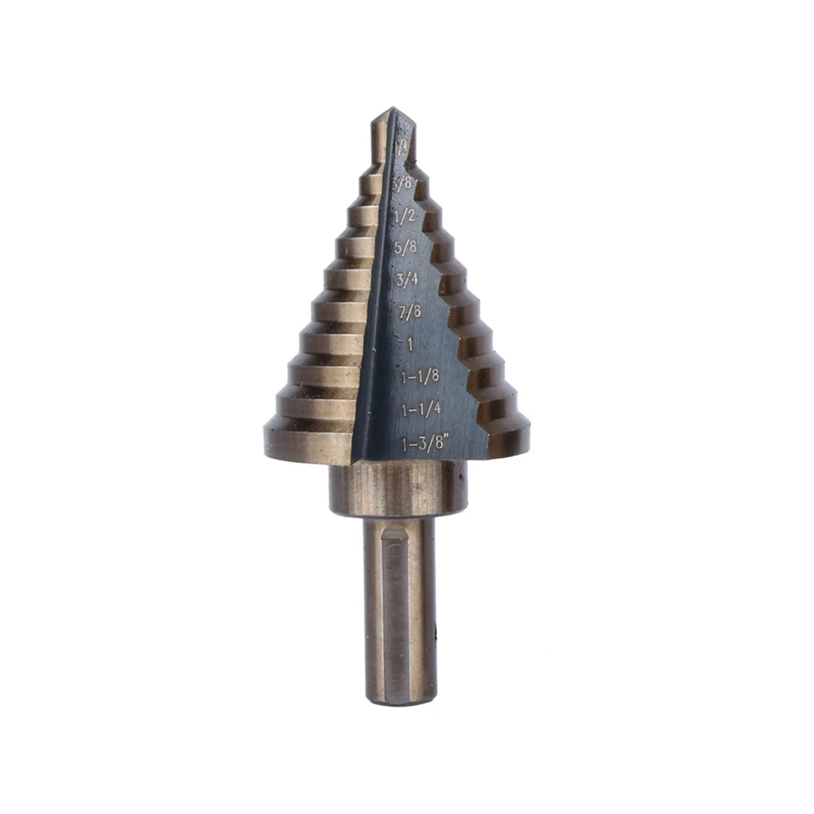 4-32mm hss step drill tool high speed steel hexagonal handle straight grooved step drill bits hss cobalt