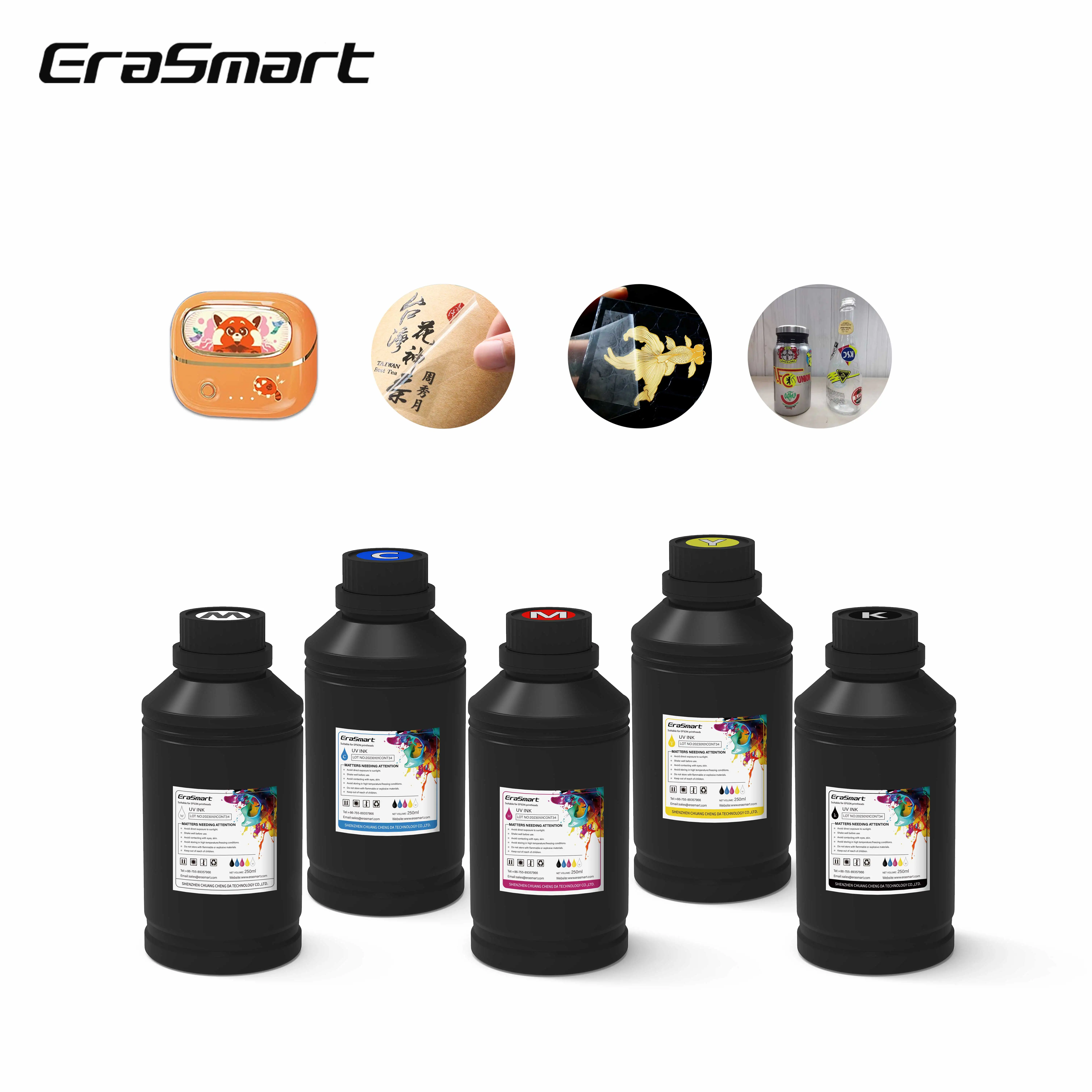 One Set Uv Ink Good Ink Cmykw 5 Colors For Epson Uv Printer 1390 L800 Dx5 Xp600