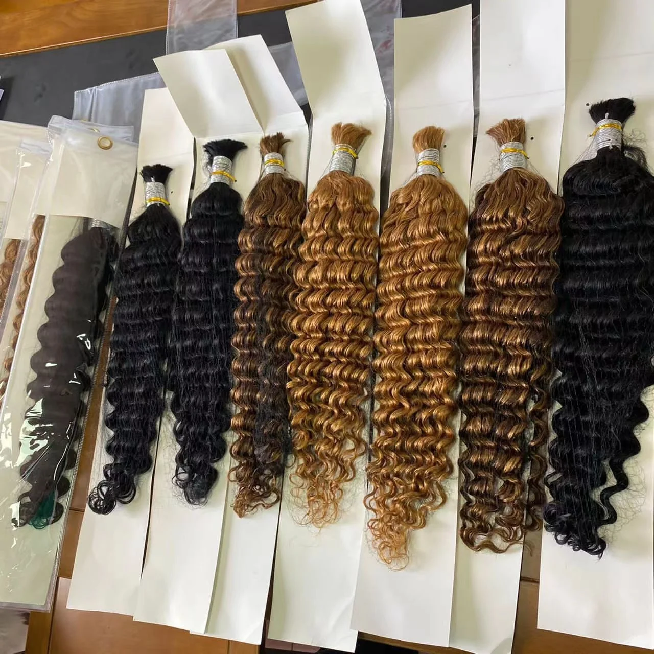 Amara 2024 winter new fashionable hair bulk raw genius weft double drawn double weft curly human hair bulk for braiding no weft