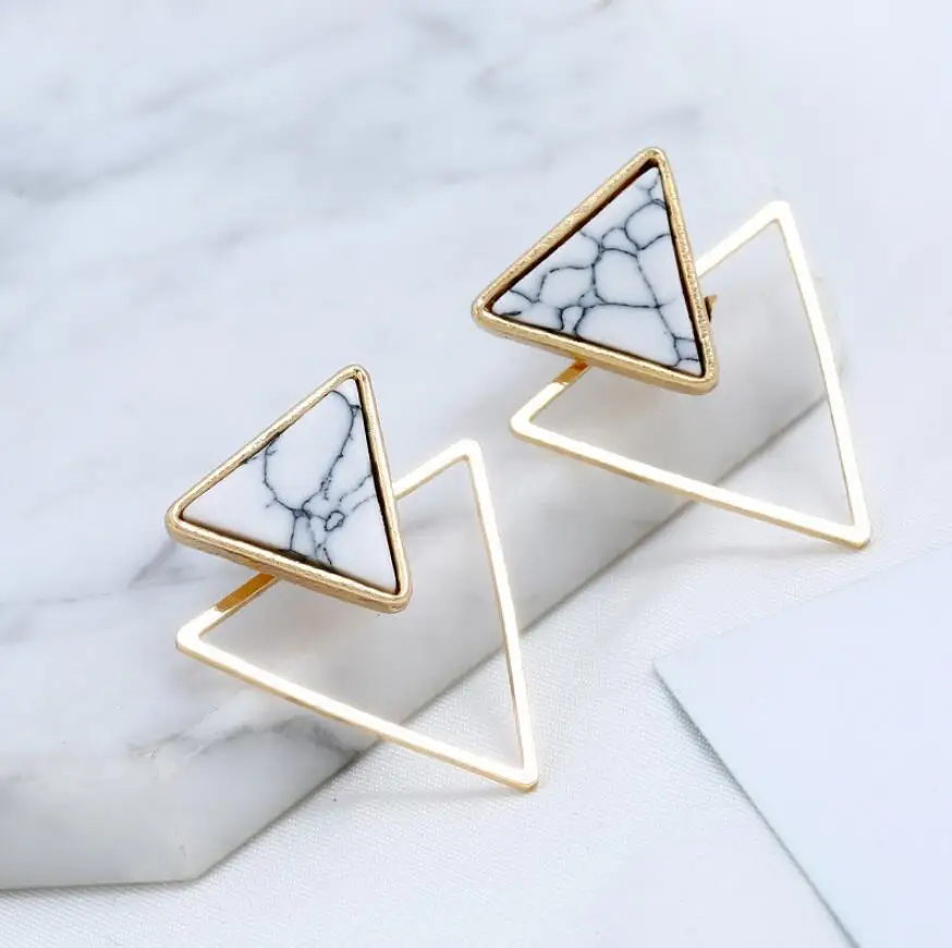 Модные новые женские акриловые треугольные серьги-капли, подарок для женщин, бижутерия для вечеринки