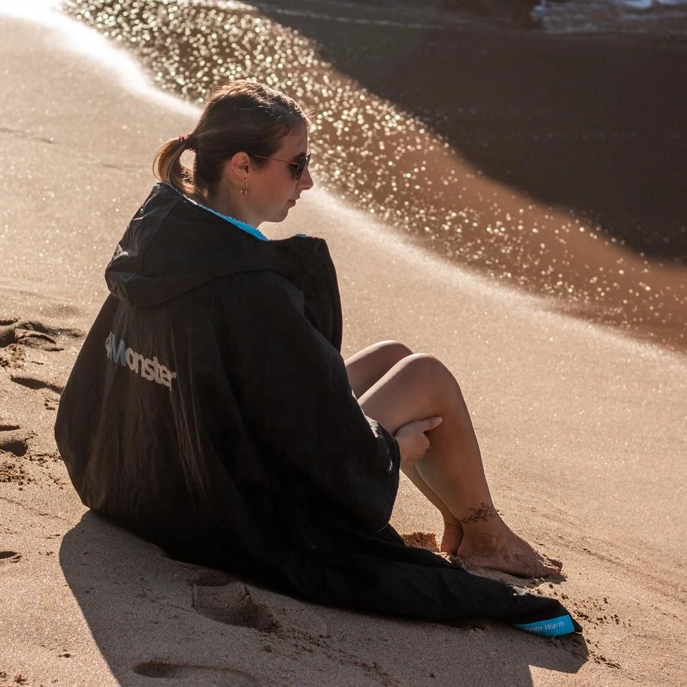 Custom Waterproof Long Sleeve Drying Robe Changing Robe Surfing Poncho Coat winter clothes