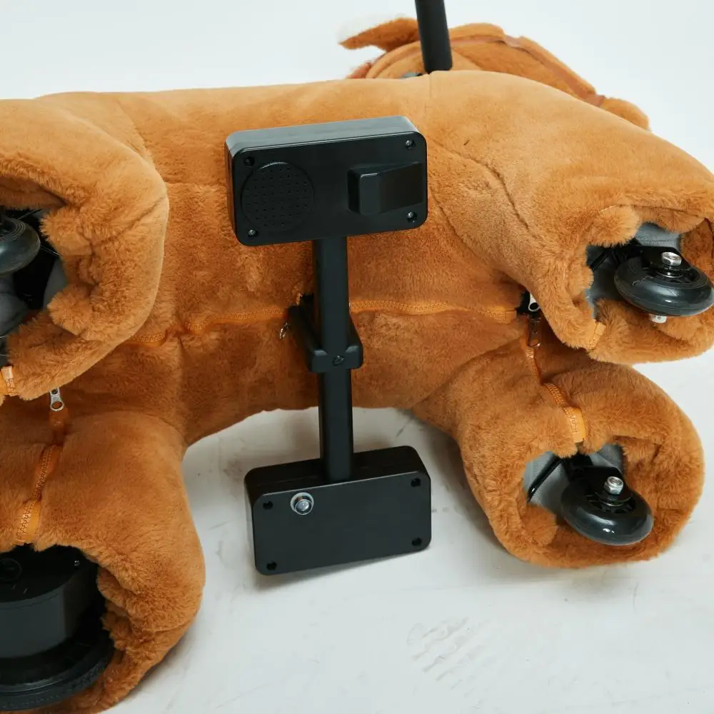 LULU electric 6v plush motorized animal rides horse for children