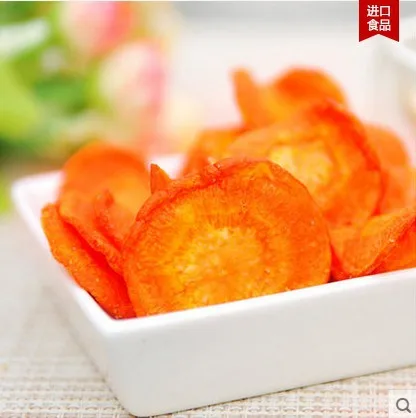 Taiwan snacks wholesale Haoqi carrot simply slices dehydrated ready-to-eat fruits and vegetables dried fruits