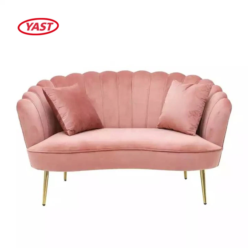 YAST  High quality love seat sofa modern low price Two seat velvet sofa living room sofas