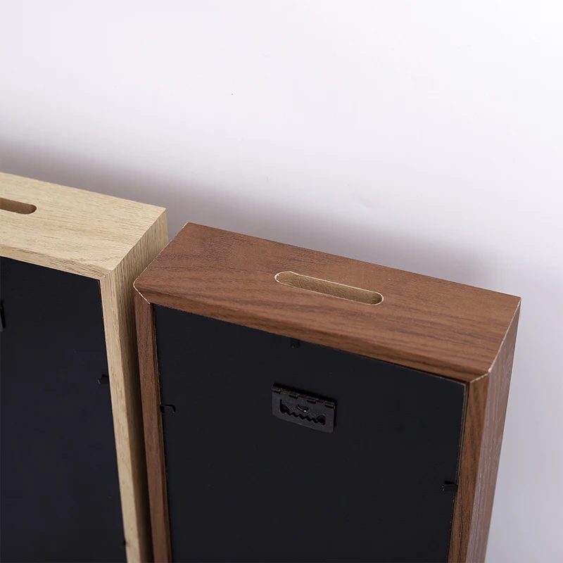 Wooden Art 3D Shadow Box Deep Picture Photo Frame High Quality Custom White Bag Customized Europe Wood Logo Style Packing Family