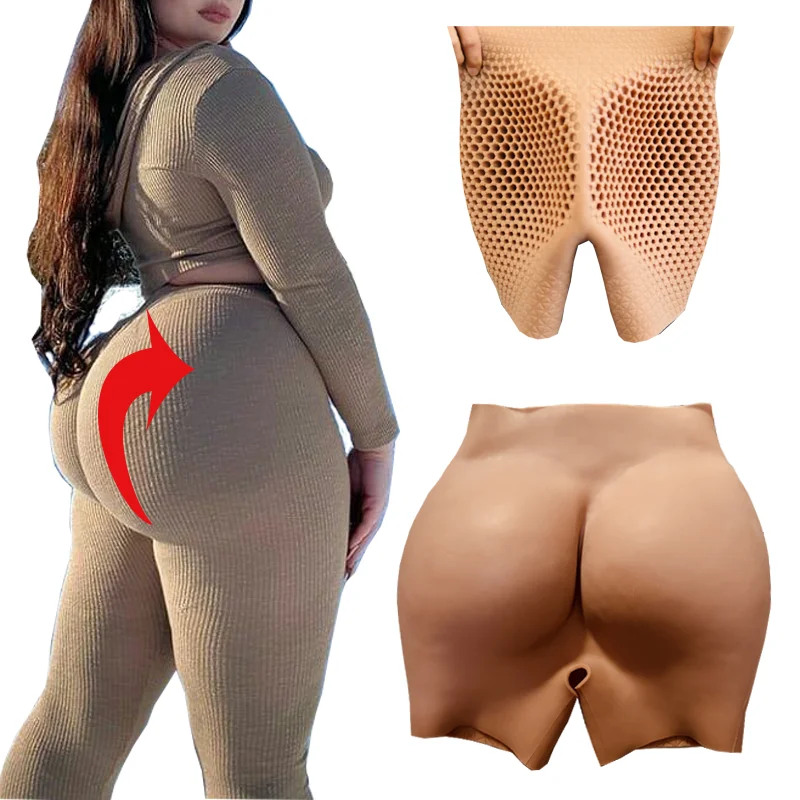 New Design Enhancing Silicon Butt Pants Women Silicone Underwear Buttock Padded 4cm And Hips Padding 3cm Panties