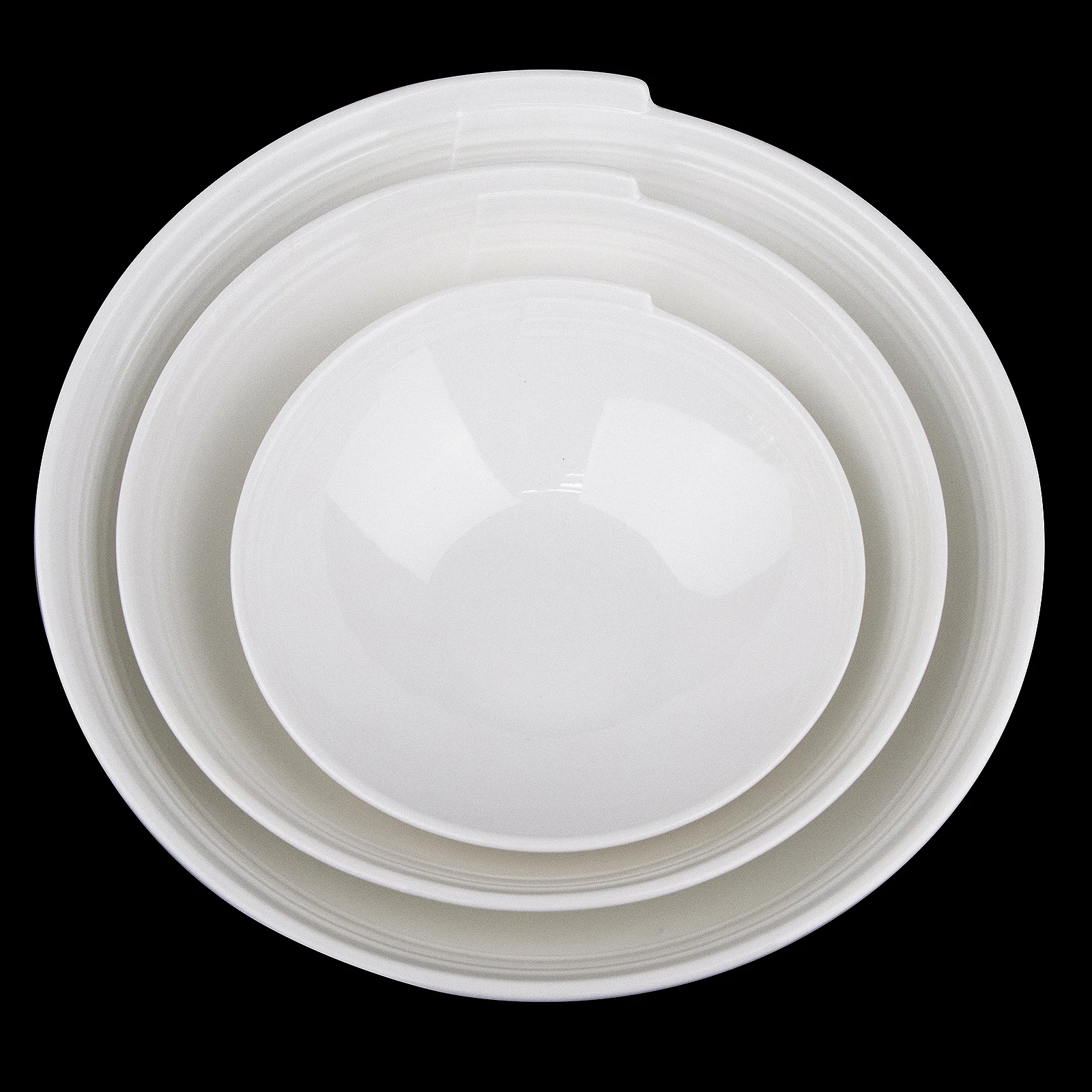 China factory white ceramic round dinnerware serving fruit dessert dish plates