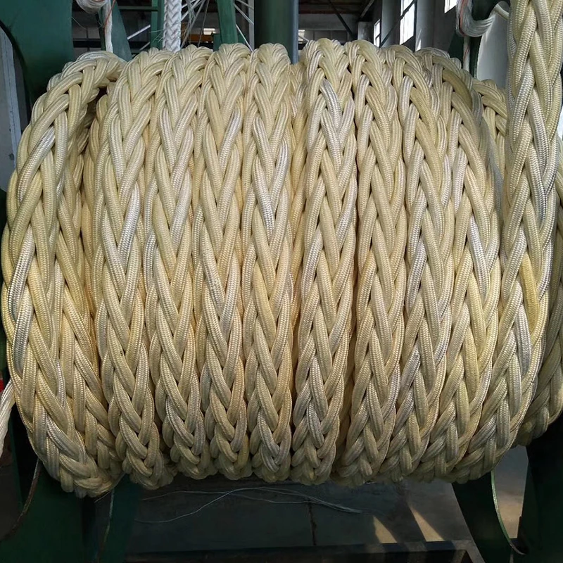 8 Strand Nylon Polypropylene Braided Dock Line 10-160mm UHMPE PP Marine Mooring Tail Hawser for Boat Ship Made of Polyester & PE