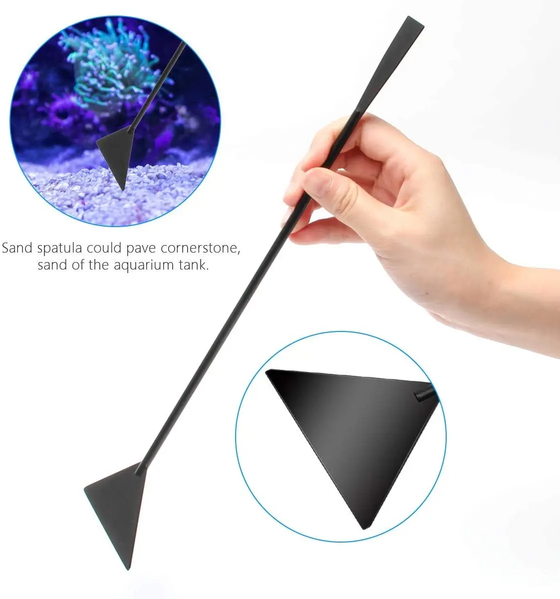 Aquarium Aquascape Tools Kit 4 in 1 Anti-Rust Aquatic Plant Aquascaping Tool Stainless Steel Black Tweezers Scissors Spatula