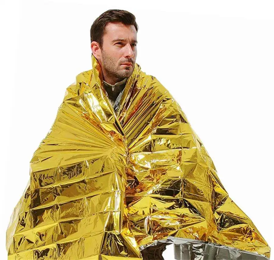 First Aid Rescue Promotion Bulk Waterproof Mylar Survival Emergency Rescue Foil Thermal Blanket  For Cold