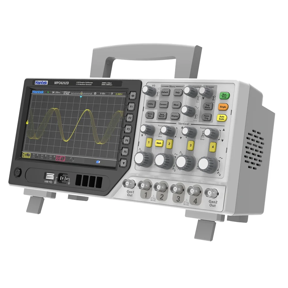 Hantek Oscilloscope DPO6004B(C)/MPO6004D Series For 4 Channel Benchtop 60MHz 100MHz 200MHz Digital Storage Oscilloscope
