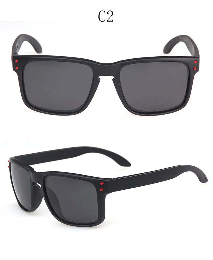 Wholesale Fashion Man Polarized Beach Square Black Frames Clip on Sun Glasses Sunglasses PC Polarized Sunglasses High Quality