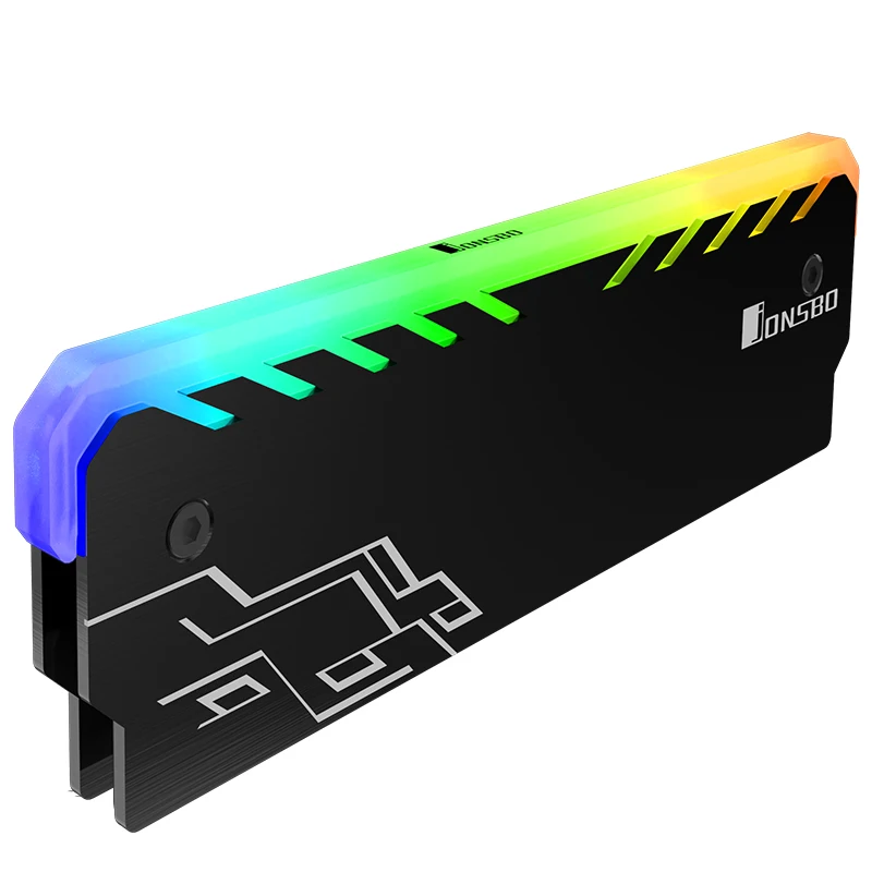 Jonsbo NC-1 RAM Heatsink Cooler RGB 256 Color PC Memory Cooling Vest Heat Sink Radiator For DDR DDR3 DDR4 Desktop PC Ram Memory