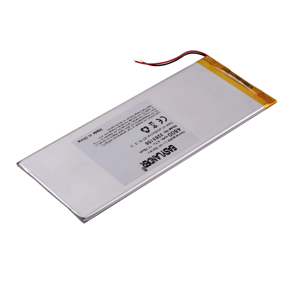 3.7V 3263156 4800MAH Rechargeable li Polymer Li-ion Battery For 8 inch 9inch Tablet PC CHUWI Hi8 hi8 pro xv8 DVD DVR