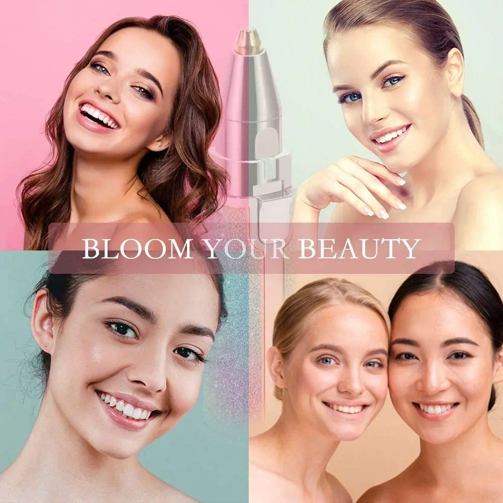 2 In 1 Portable Electric Eyebrow Hair Remover Painless Eyebrow Epilator Shaver Razors Use For Lady Makeup