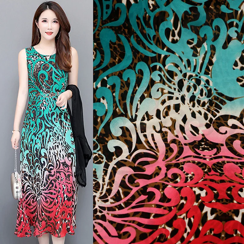 Soft Hand Feel High Twist Chiffon Dress Printed Polyester Chiffon Fabric