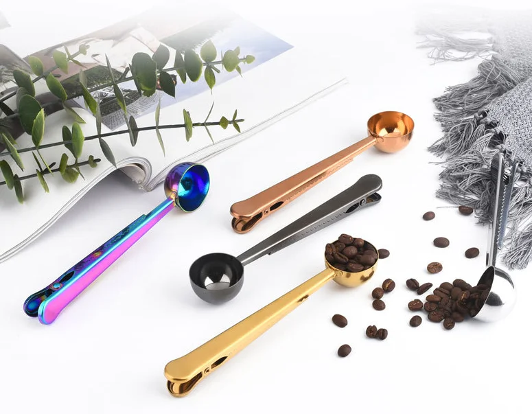 Stainless Steel Coffee Spoon With Crocodile Mouth Clip