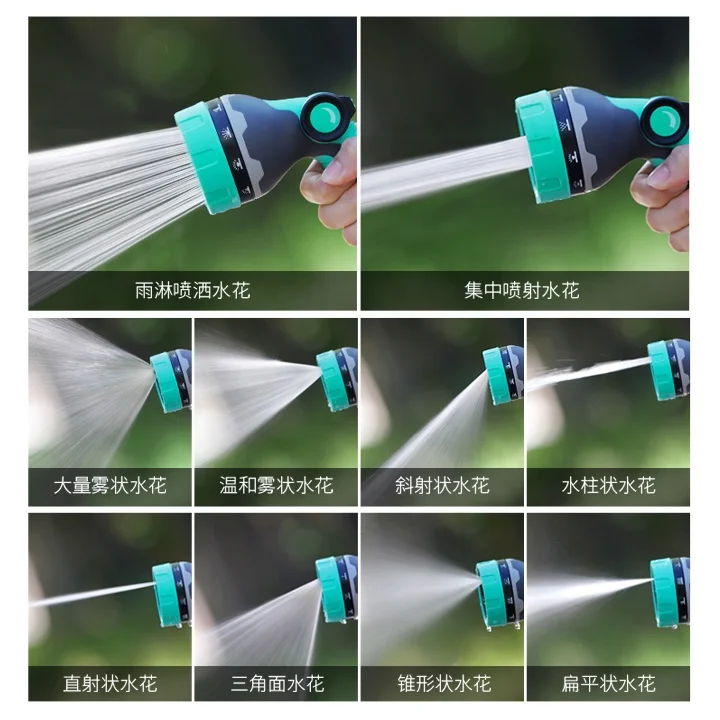Andeca High Premium Quality Adjustable Thumb Shower Sprinkler Gun Garden Quick Connector Nozzle Gun Sprayer