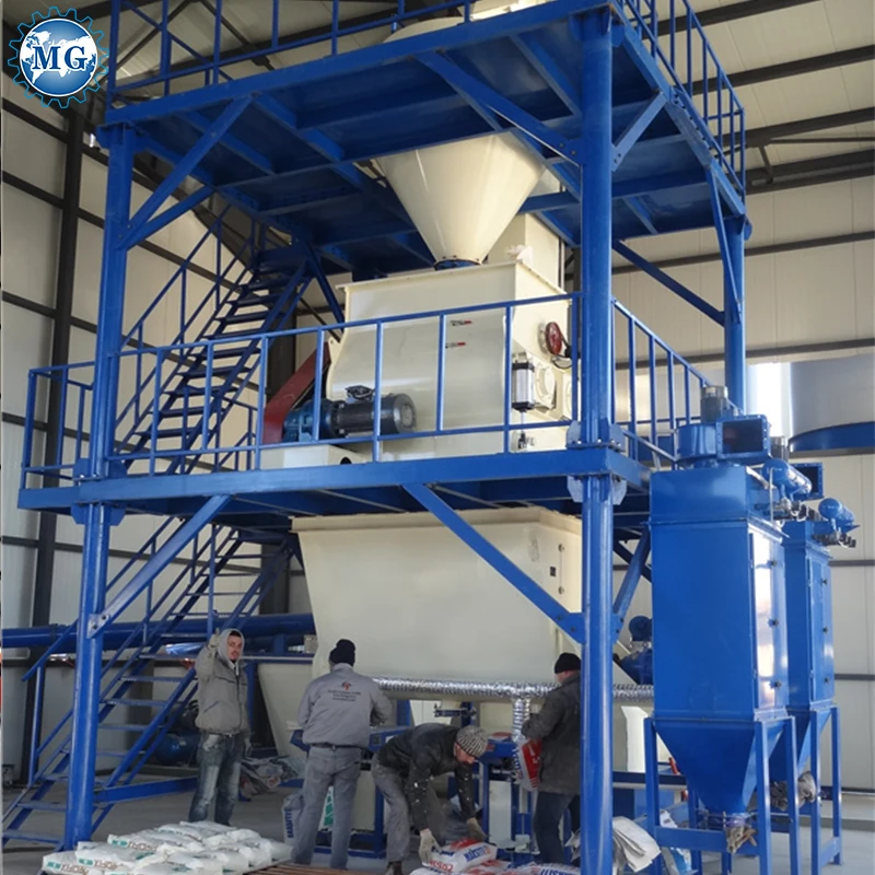 Dry mortar batching plant dry cement mixer machine to Mix Sand and Cement hot sale