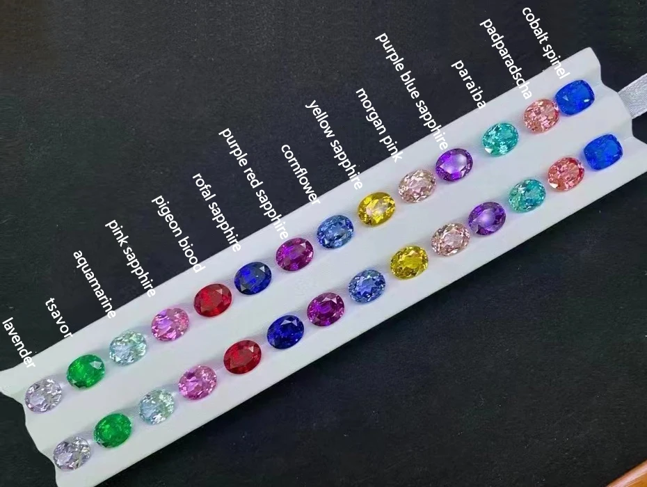 Redleaf gems Sell synthetic stone price oval all size high quality loose blue lab grown sapphire gemstone