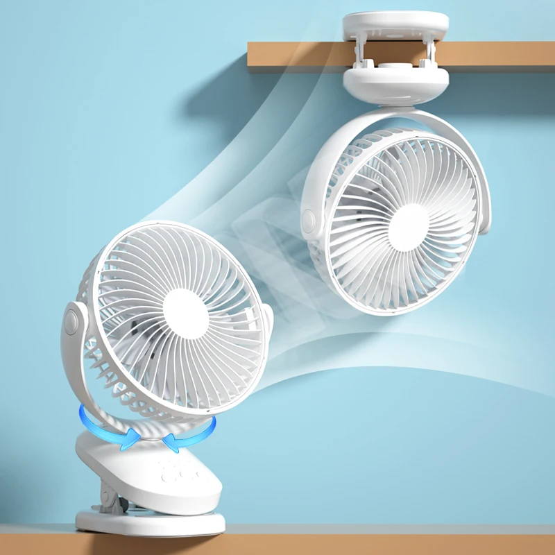 1800mAh Battery  angle 120 Adjustable 4 speeds mode clip fan  Oscillating Fan