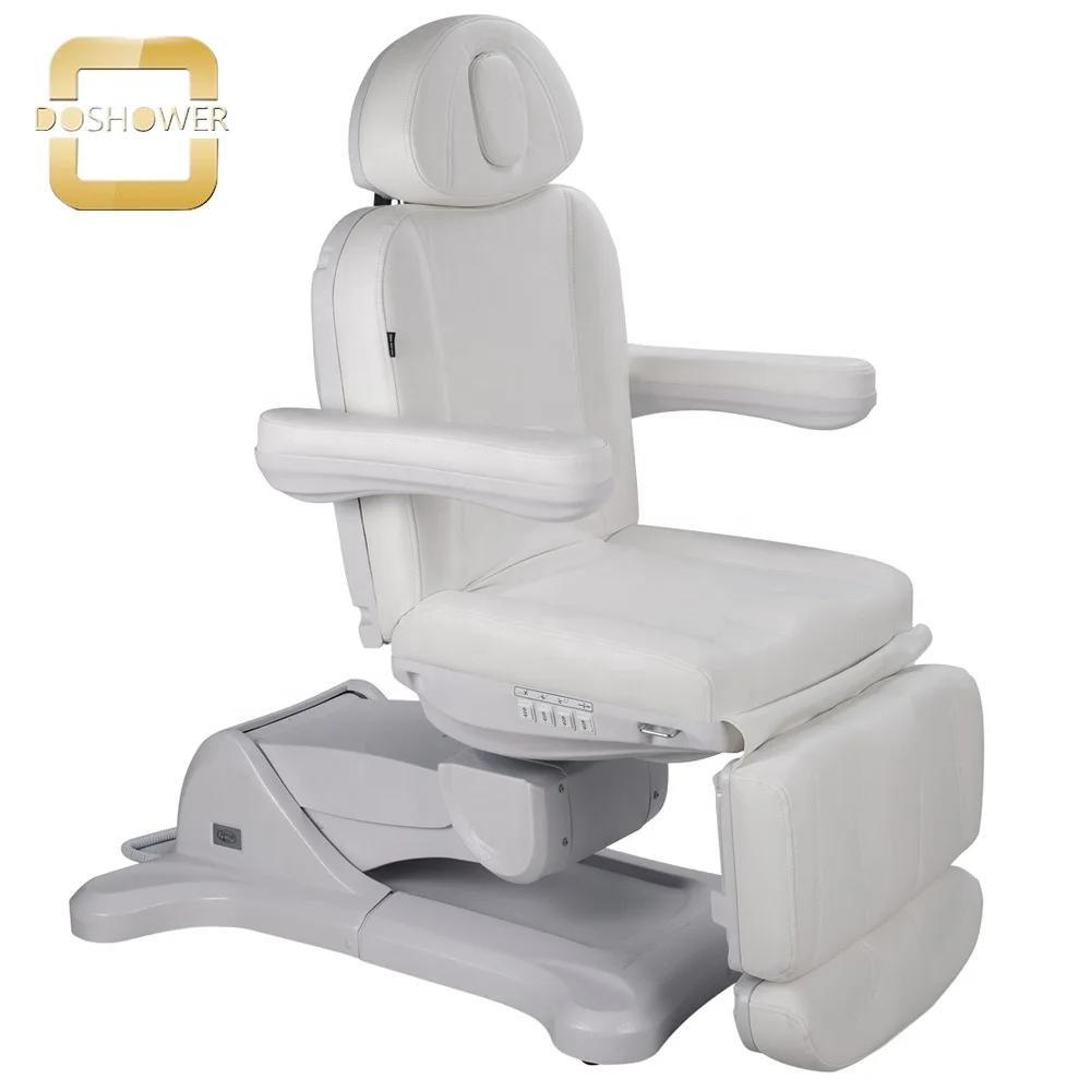 rotatable electric bed of 4 motors spa treatments bed with removable headrest for spa salon electric facial hydraulic chair