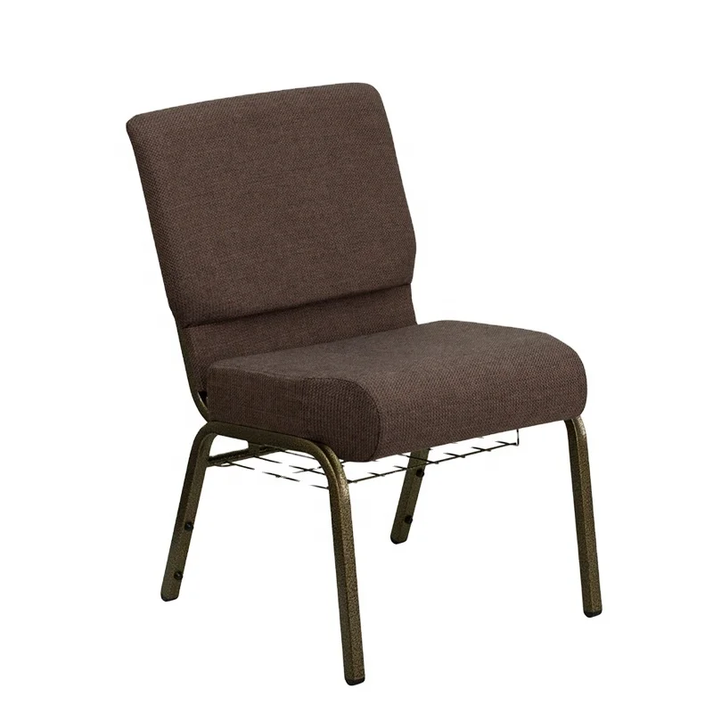Pattern fabric padded stackable interlock metal Synagogue prayer worship church chair chairs for church halls