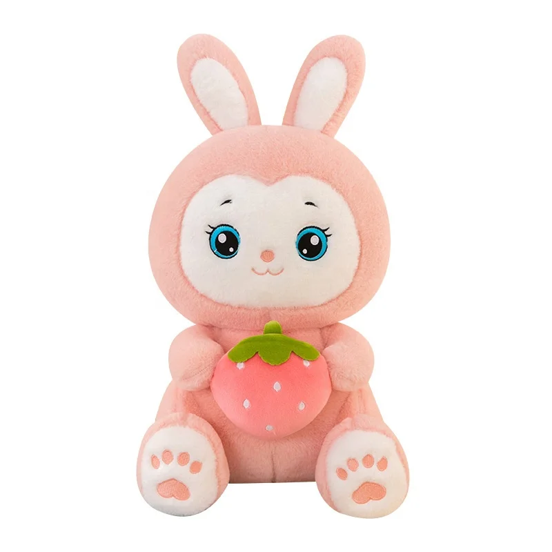 Wholesale nice quality customized rabbit animals plush stuffed toys with big eyes
