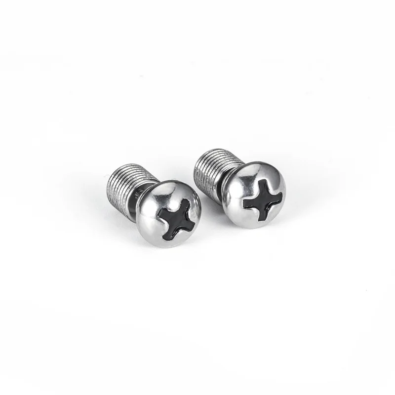 Retro exaggerated cross screw earstuds titanium steel hexagonal personality earrings for men and women