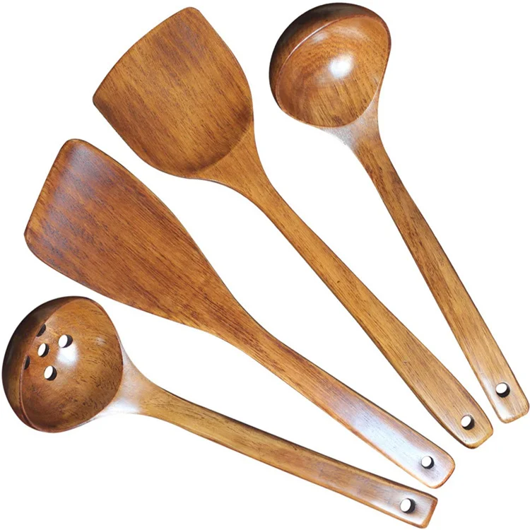 Wooden Utensils Set for Cooking Kitchen Tlever1 Solid Wood Kitchen Utensils Cooking Spatula and Spoons Set