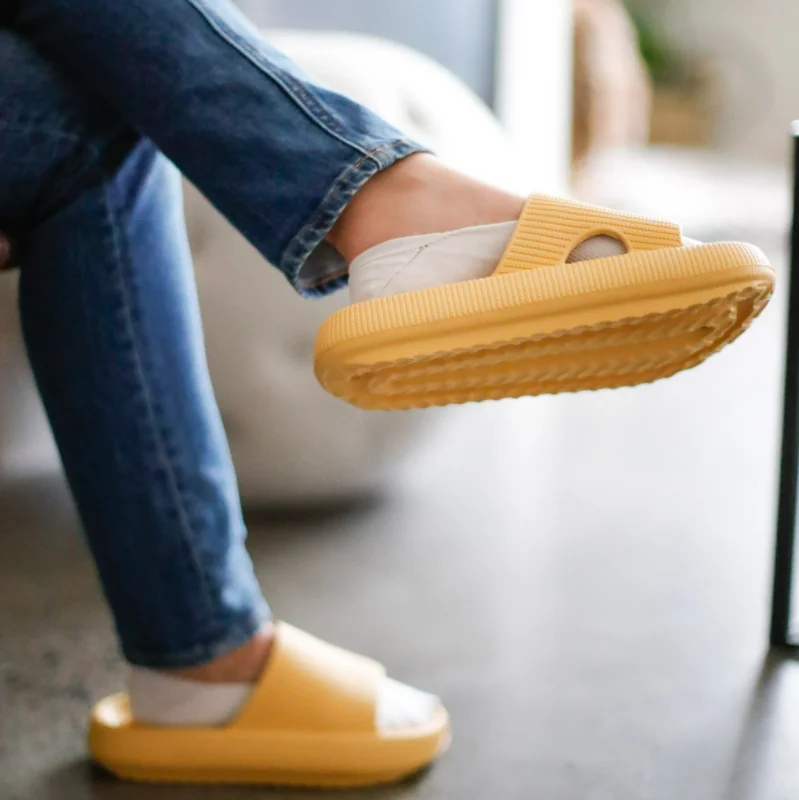 Women Thick Platform Slippers Summer Beach Eva Soft Sole Slide Sandals Leisure Men Ladies Indoor Bathroom Anti-slip Shoes