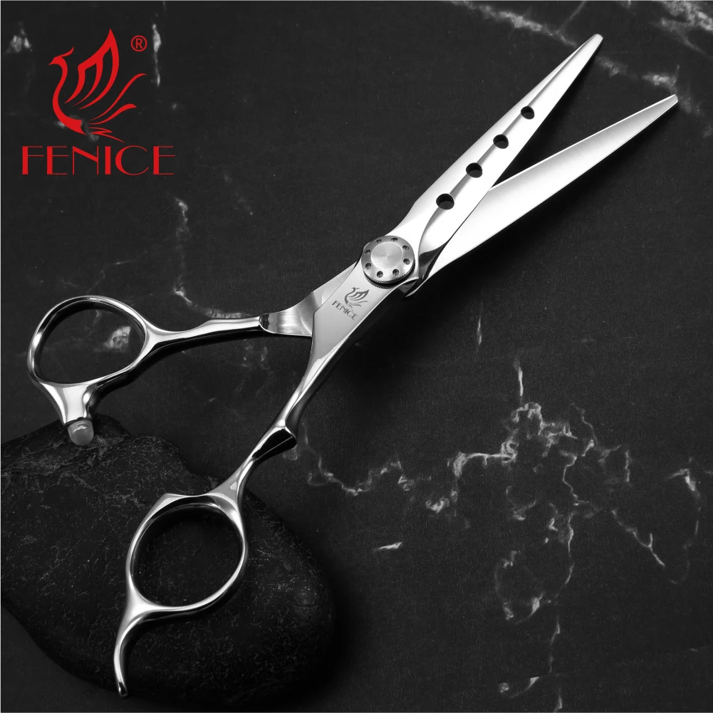 6.25 Inch Japanese VG10 Stainless Steel Barber Hair Scissors Blade with Holes