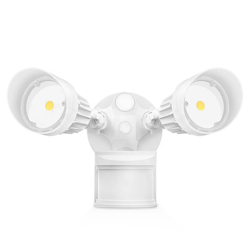 20W Dual-Head Motion Activated LED Outdoor Security Light Photocell Sensor 3 Work Modes 120W Halogen Equivalent 5000K Daylight