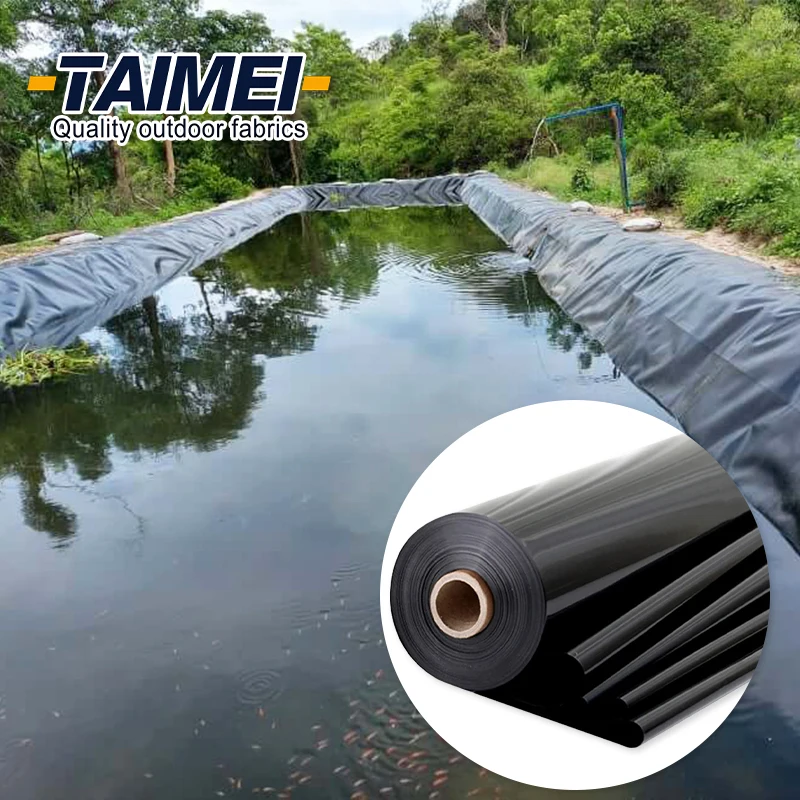Black Fish Pond Liner Protective Underlayment Flexible Pre-Cut Pond Liner for Water Garden, Koi Ponds, Streams