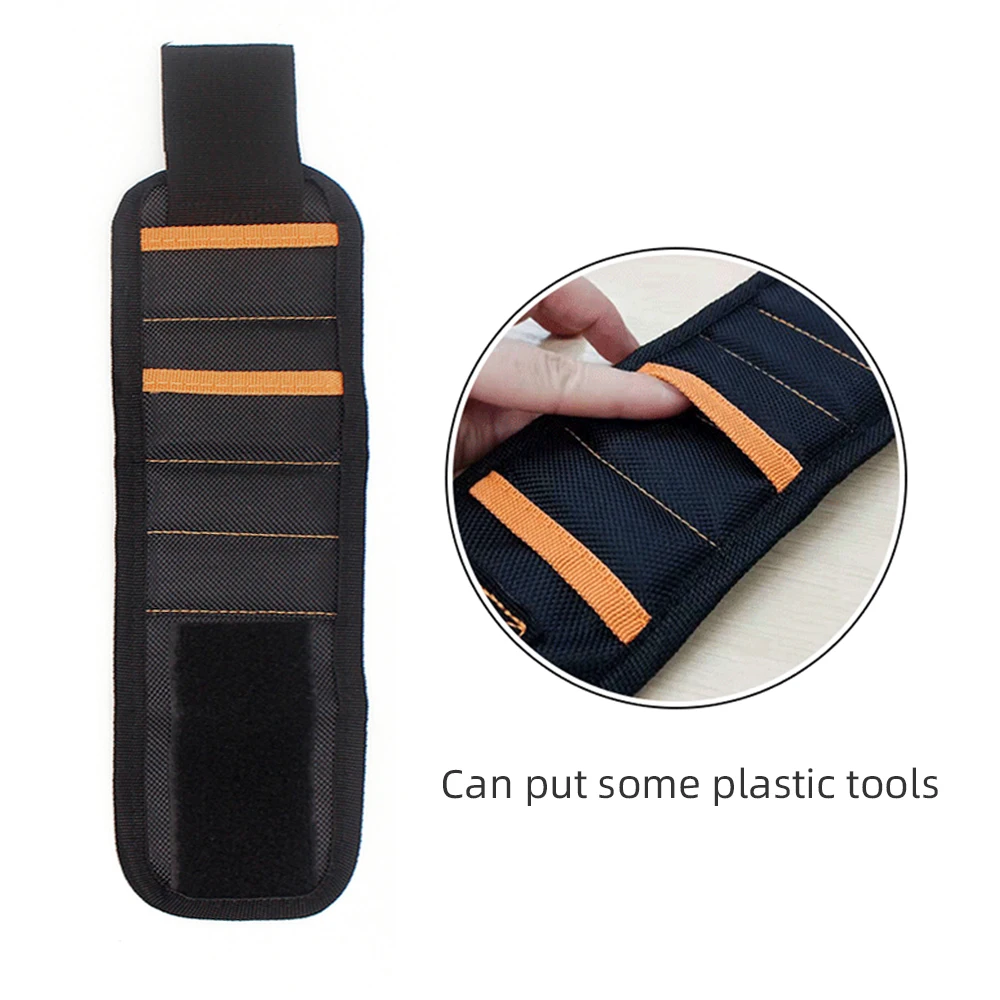 China Tools Wholesale 16 Magnets Two Pockets Magnetic Wristband For Holding Screws Nails Tools