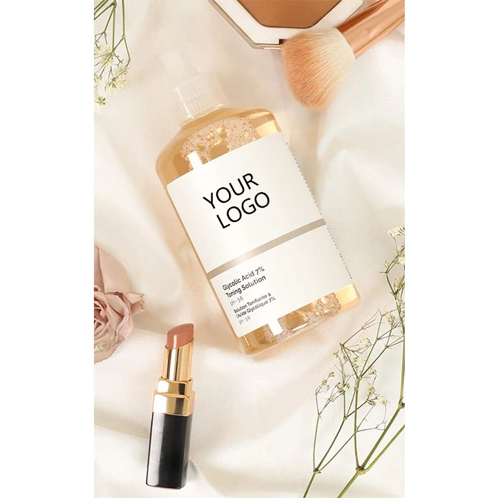 Organic exfoliating anti-aging glycolic acid 7% facial toner private label