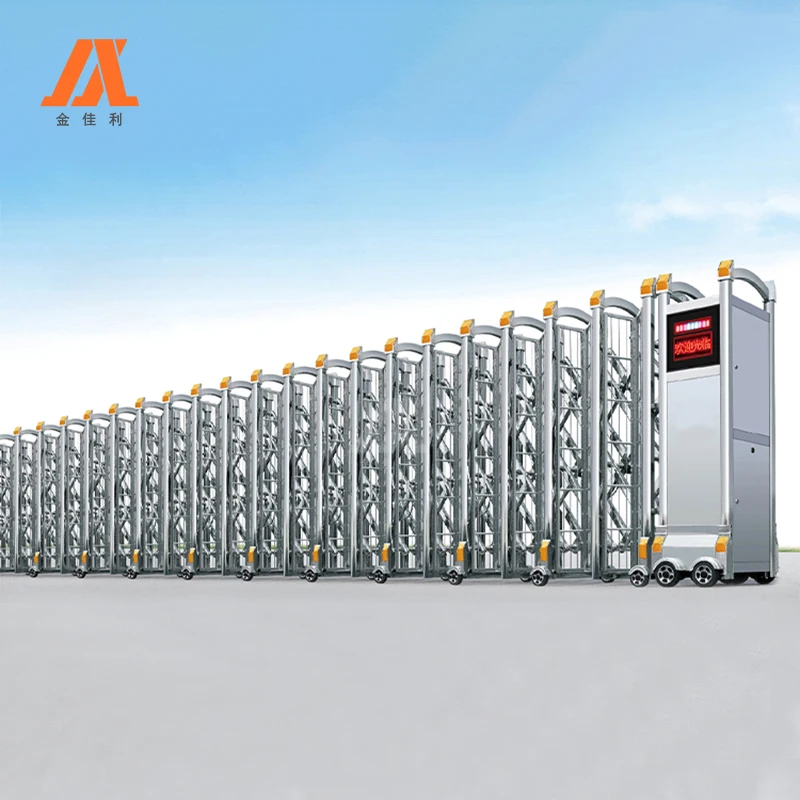 Hot Sale Retractable Gates Sliding Door Motor Gate Aluminum Trackless Folding Gate by Motor Operated