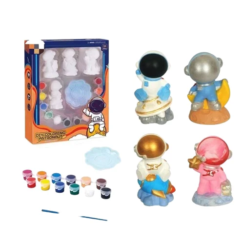 2024 Children DIY Painted Gypsum Dinosaur Astronaut Creative Graffiti Coloring Educational Handmade Drawing Toys