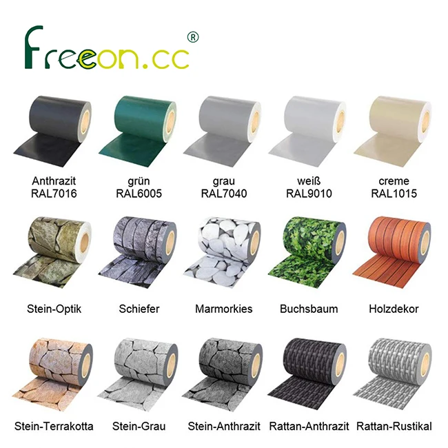 PVC Privacy Garden Fence Strip For Protection