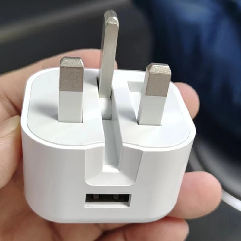 High Quality New Arrival Certified 5W USB Power Adapter Folding 3 Pins UK Charger Fast Charging for iPhone