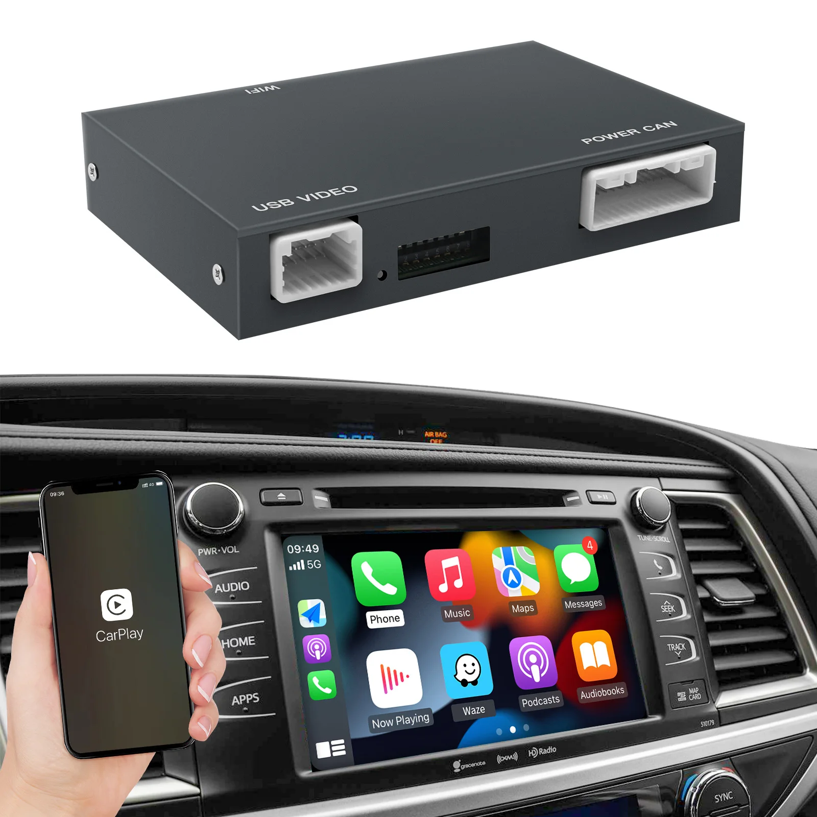 Autoabc Android Auto Module для TOYOTA 2014 - 2019 Camry Corolla Highlander Tundra Auris Prius RAV4 Avensis Verso