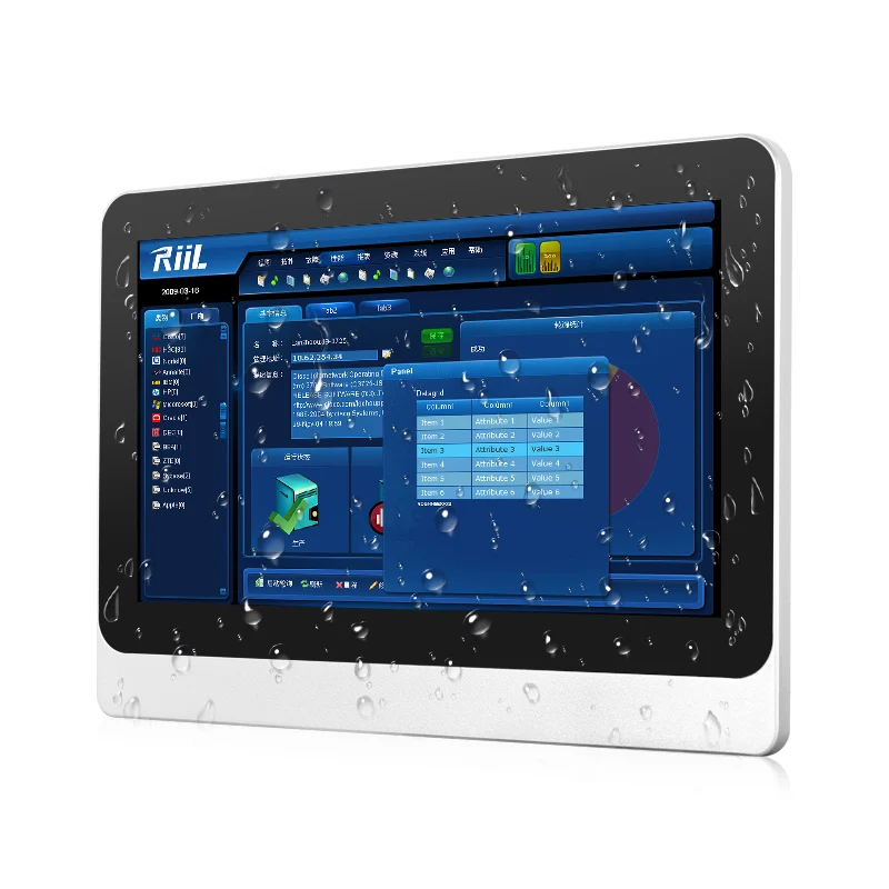 10 1 дюймовый VESA/настольный IP65 Водонепроницаемый емкостный/резистивный сенсорный монитор промышленный ЖК-монитор с 12 В ~