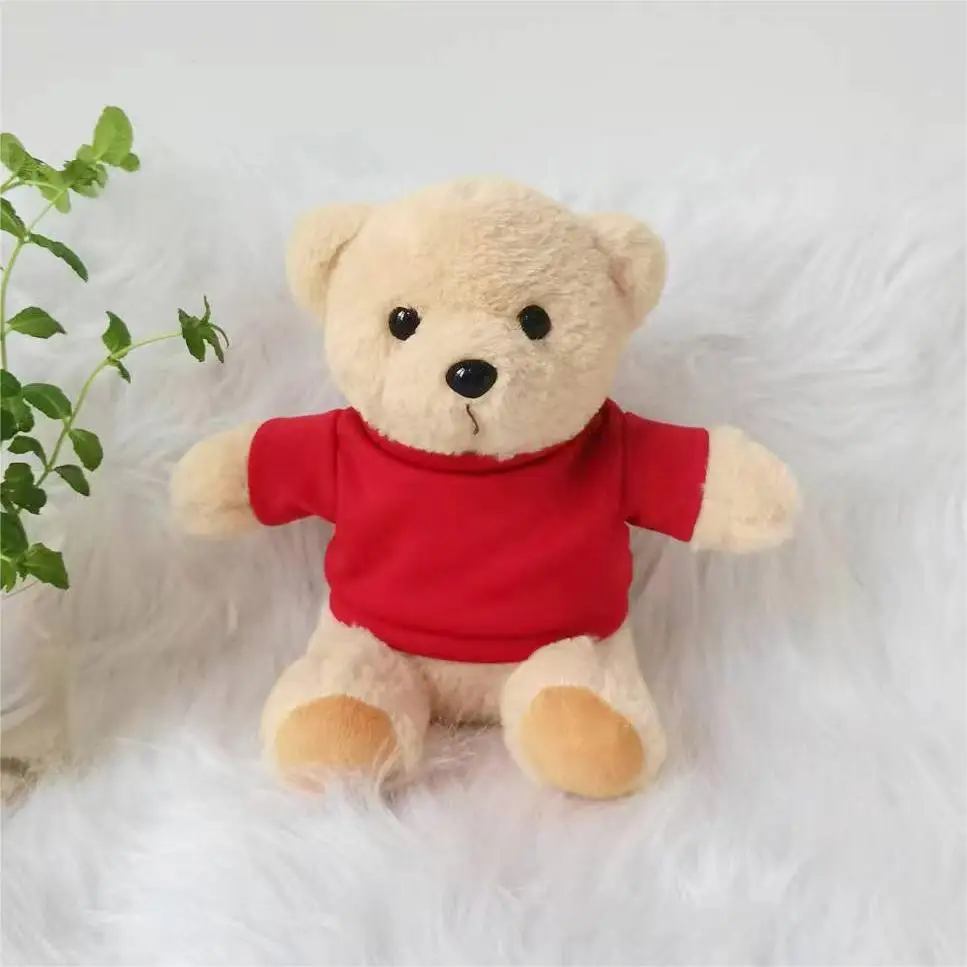 Wholesale cheap price stuffed animals classic Plush Cartoon Bear Custom Logo Teddy Bear with T-shirt  Plush Toy