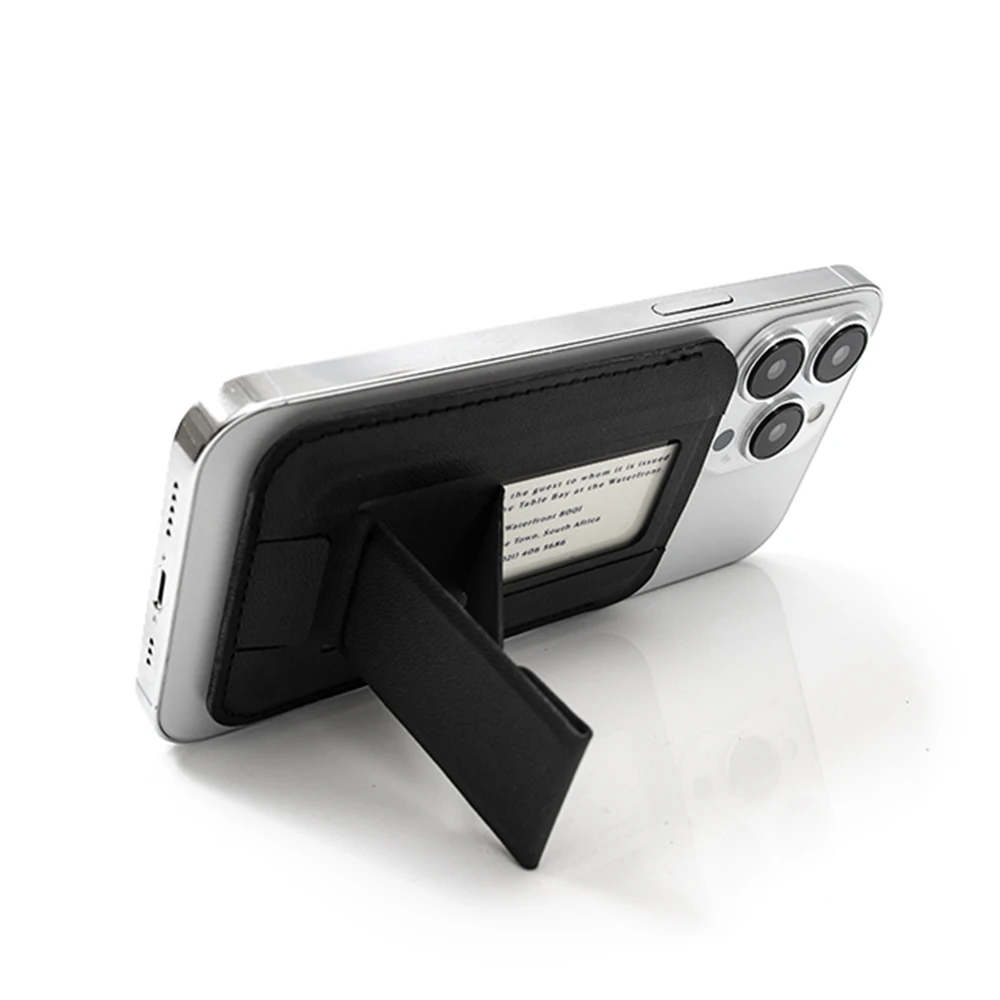 New Releases 2022 Smartphone Portable Leather Mobile Phone Stand Magnetic PU Leather Card Foldable Phone Bracket Holder