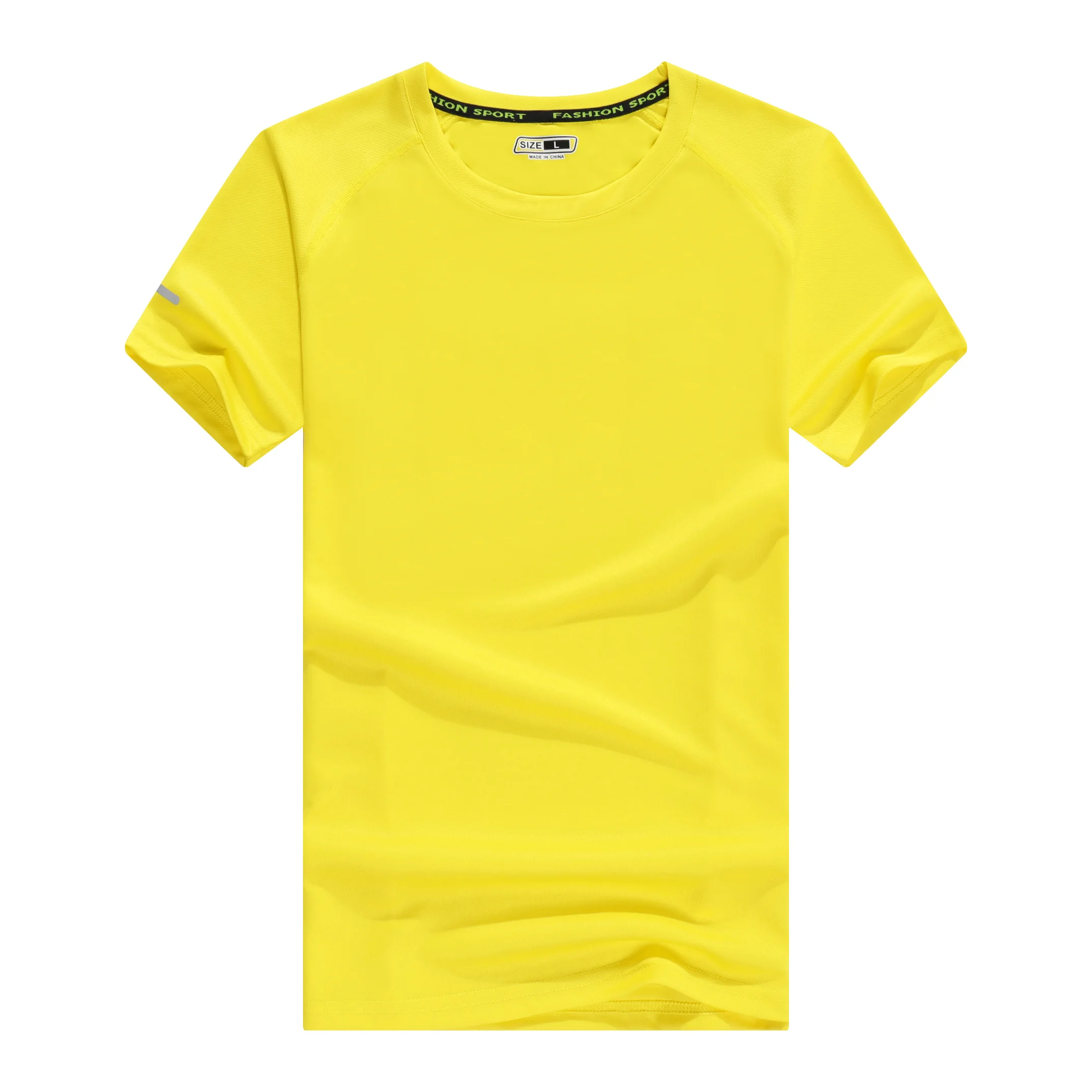 
Quick dry round neck T-shirt short sleeve custom print embroidery logo design fitness sports running T-shirt 