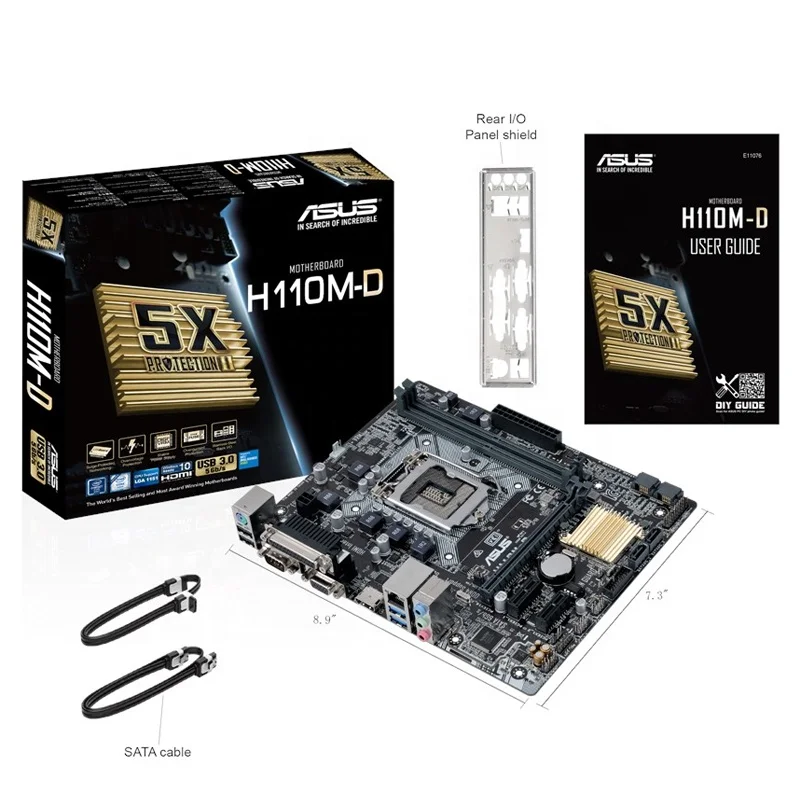 H110M-D FOR ASUS Intel H110 2xDDR4 DIMM Micro ATX form factor LGA1151 Motherboard