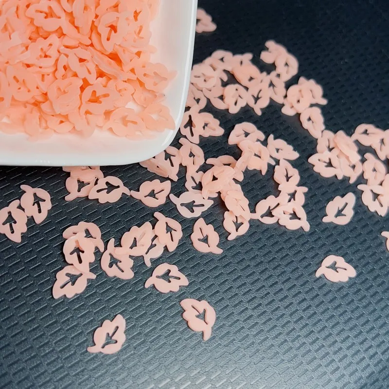 Hot Sale Maple Leaf Shape Light Variation Luminous Polymer Clay Slices For Phone Case Filling Material Nail DIY