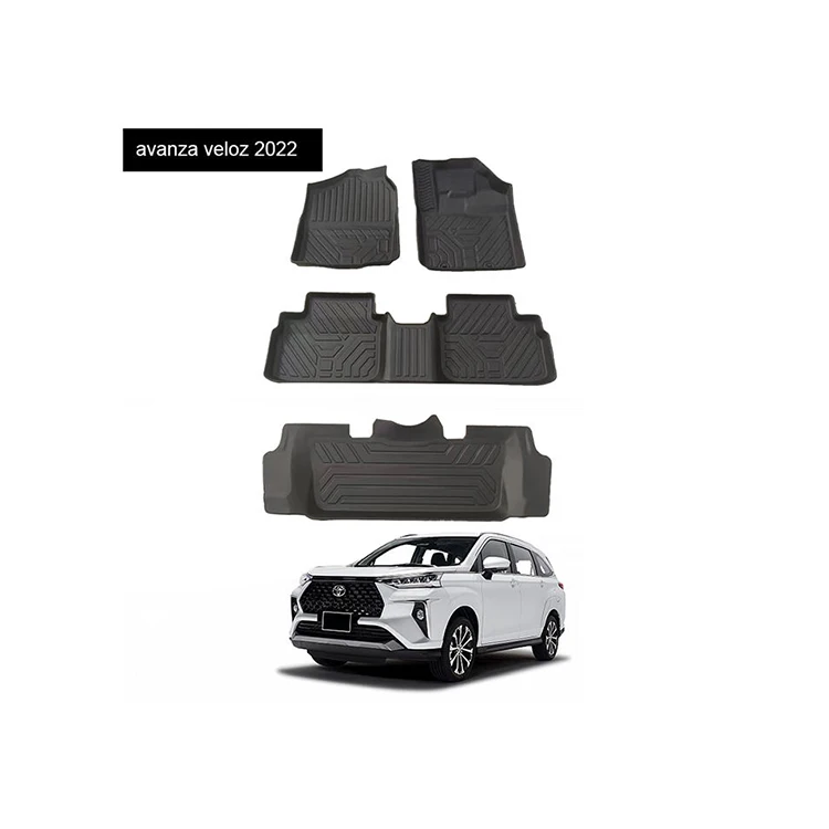 China Easy Cleaned Black Anti Slip Auto Car Rubber Floor Mats For Car Floor Clean